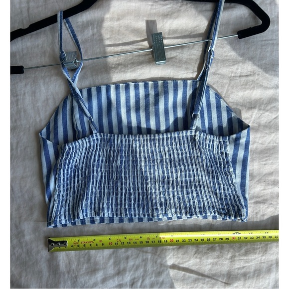 Blue and White Striped Matching set top and skirt - Picture 4 of 5